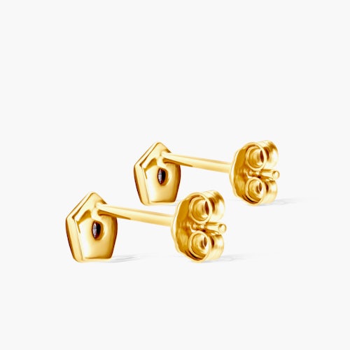 Kolczyki gwiazdki Savicki: srebrne pozłacane, cyrkonie